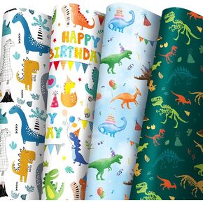 Laidans 12 Sheets Mermaid Birthday Gift Wrapping Paper with 12 Gift Tags for Kids Girls Holiday Birthday Party, Baby Shower - 19.7 Inch X 27.5 Inch Per Sheet