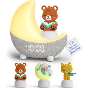 Move2Play, Dozi, Kids Alarm Clock & Sound Machine | 3+ Hrs of Content | Ok to Wake | Night Light | White Noise & Sleep Music | Toddler and Baby Essential | Sleep Machine for Boys & Girls