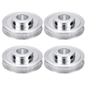uxcell 4pcs GT-2 Pulley Synchronous Wheel 80 Teeth 16mm Bore, Fit with 6mm Width Belt, Aluminum Alloy Timing Pulley Wheel for 3D Printer, CNC Machine