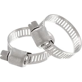 30 حزمة من مشابك خرطوم الفولاذ المقاوم للصدأ، نطاق تثبيت قابل للتعديل 1/4 بوصة إلى 1/2 بوصة (6 مم - 12 مم) مشابك خرطوم محرك ترس دودي، مشابك خرطوم أنبوب الأنابيب للسباكة والسيارات والميكانيكية in Kuwait