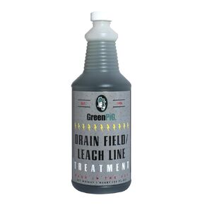 GREEN PIG Drain and Leach Field Quart: Quickly Clears Clogs, Back-Ups, Removes Foul Odors, Septic Tank Treatment,