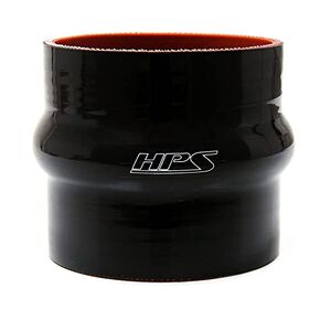 HPS 3" ID, 6" Length, Silicone Hump Coupler Hose, High Temp 4-Ply Reinforced, 40 Psi Max. Pressure, 350F Max. Temperature, SHC-8381-BLK, Silicone, Black