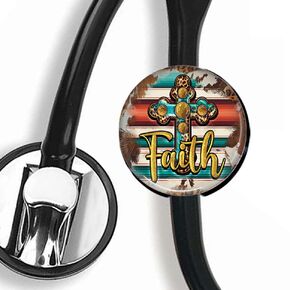 CHNLML Stethoscope Name Tag Nurse Doctor Stethoscope ID Tag Customized Steth ID Tag (Flower Our Lady of Guadalupe)
