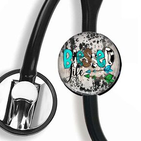 CHNLML اسم سماعة الطبيب علامة ممرضة طبيب سماعة الطبيب علامة معرف مخصصة علامة معرف Steth (زهرة سيدة غوادالوبي)