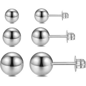 3 Pairs Stud Earrings Set For Women Gold Pearl Earrings Studs Set Hypoallergenic Cubic Zirconia Earrings