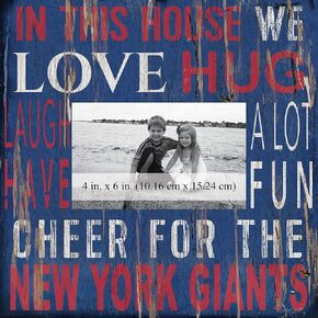 Fan Creations House Frame New York Giants 10x10, Multicolored