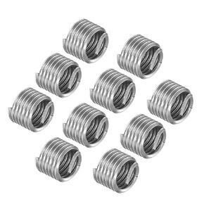 Wire Thread Inserts, M6x1 5D 9mm Length, 304 Stainless Steel Wire Screw Sleeve Insert Helical Type Coiled - (Applications: for Automotive Repairs), 10pieces