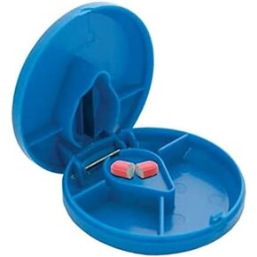 2in1 Portable Compact Pocket Tablet Cutter, Pill Splitter with Pill Storage (1-Pack)