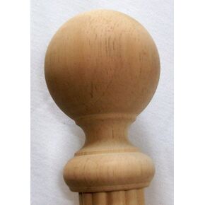 Finial Wood Ball Unfnshd 1-3/8