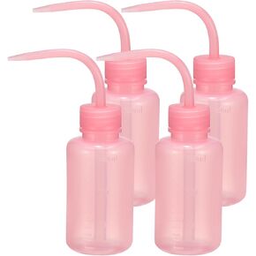 PATIKIL 150ml 5oz Succulent Lash Tattoo Wash Bottle, 4 Pcs Plastic Watering Squeeze Bottle Rinse Bottle for Plant Eyelash Extensions Irrigation Lab Gap Cleaning, Pink