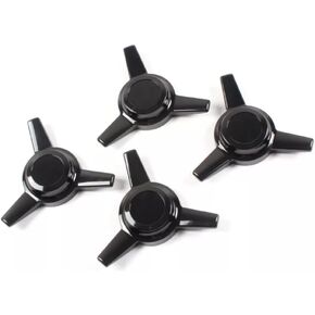 4PCS 3-Bar Spinner Zinc Alloy Wheel Hub Center Caps Knock-Off Style Lowrider Hubcaps Covers