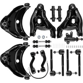 Torchbeam 10Pcs Front Upper Control Arms, Suspension Kit with Ball Joint Sway Bar Tie Rod End for Escalade, Silverado 1500, Suburban 1500 2000-2006, Sierra 1500 1999-2006, K80942 K6541 K8987