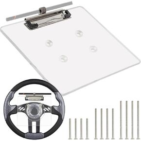Golf Cart Scorecard Holder with Pen Holder on Golf Cart Steering Wheel for EZGO Club Car Yamaha Golf Carts（Note Do Not Include Golf Cart Steering Wheel