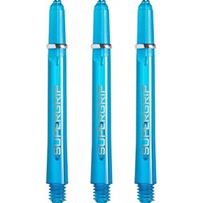 Harrows Supergrip Medium Dart Shafts, Polycarbonate Stems, Machined Rings, Aqua (3 Sets)