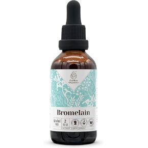 Bromelain Alcohol-Free Natural Tincture Extract, Immune System Booster, Liquid Drops Made from 100% Wildcrafted Bromelain, Pineapple (Ananas comosus) Dried Stem and Fruit (2 fl oz)