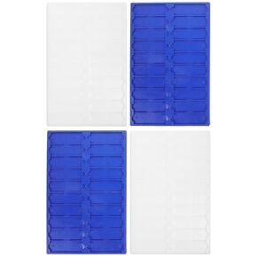 4pcs Microscope Slide Storage Plate - Each Plate 20 Slices Microscope Slide - Drying Storage Trays for Pathological Operation Cooler Microscope Slides (White/Blue)