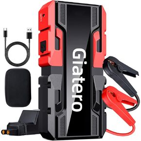 Giatero 001 4000A Car Jump Starter, 12V Battery Jumper Starter Portable Jump Box(10.0L Gas/8.0L Diesel), Jump Start Battery Pack with 3 Modes Flashlight, Power Bank with USB Quick Charge & Type C Port