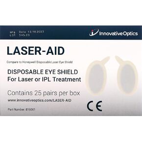 Laser-Aid Disposable Eye Shields - Precision Protection for Medical Lasers | Easy Application, Comfortable Fit | Includes 25 Pairs for Extended Usage and Hygienic Safety