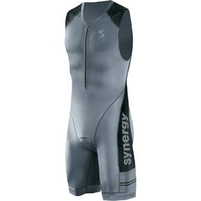 Synergy Triathlon Tri Suit Men's Elite Trisuit (Gunmetal, X- Large)