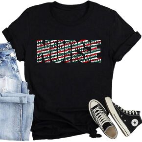 Womens Nurse Shirt Nurse Life Letter Print Short Sleeve Register Nurse Gift Inspirational Tee