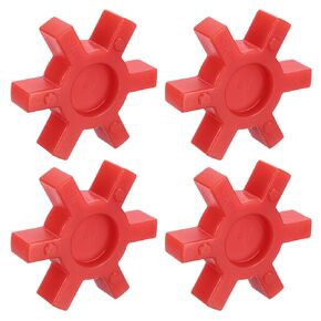 uxcell 4pcs L110 Jaw Coupling Insert, Urethane Flexible Solid Type Jaw Coupling Center Insert for L Jaw Coupling L-Jaw Coupler Set, Red