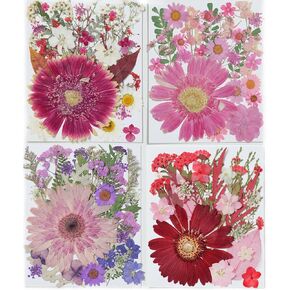 70PCS Dried Pressed Flowers for Crafts, Dried Flower Leave Natural with Tweezer for Resin Mold Scrapbooking DIY, Epoxy Resin Jewelry Molds, Candle, Soap Making, Nails Décor