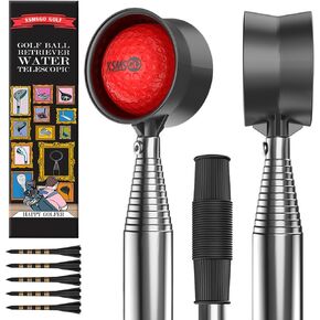 9Ft/12Ft Telescopic Stainless Steel Golf Ball Retriever for Water, High Durability Double Sided Golf Ball Picker Upper, Men's and Women's Golf Accessories Gifts.