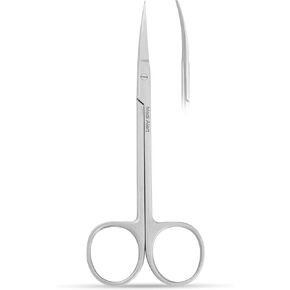 Iris Micro Dissecting Scissors 4.5" Curved Fine Point-Perfect for Doctors, Nurses, EMS, Students, Education & Training and veterinary Scissors (Curved)