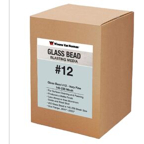 Glass Bead #12 Sand Blasting Media - Super Fine Size - #13 Subsitute - 140-230 Mesh for Sandblasting (10lbs)