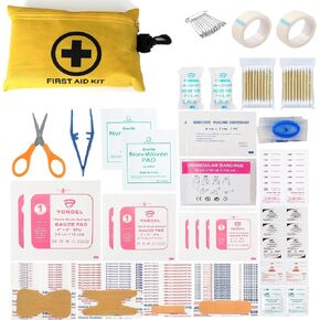 151 Pcs First Aid Kits for Sport Outdoor Office Home School Survival Emergency Trauma Military Tactical Medical School Office Home Hunting Camping Hiking Traveling Fishing IFAK EMT Bag (1 Pack)