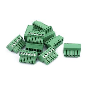 uxcell 10Pcs 300V KF2EDGK 3.5mm Pitch 6-Pin PCB Screw Terminal Block Connector