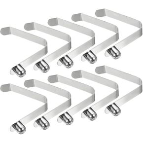 PATIKIL 9.5x9mm Kayak Paddle Snaps, 10 Pack Tent Pole Clips Steel V Shaped Single Pin Push Button Spring Clips Lock Tube Pole Clips for Camping Awning