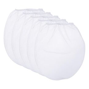 HARFINGTON Paint Strainer Bags 5 Gallon 10"x7.9" Fine Mesh Reusable Polyester Strainer with Elastic Opening for Painting, Aquarium, Lab, Agricultural, Industrial, 5Pcs
