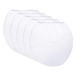 HARFINGTON Paint Strainer Bags 2 Gallon 16.5"x14.6" Fine Mesh Reusable Polyester Strainer with Elastic Opening for Painting, Aquarium, Lab, Agricultural, Industrial, 5Pcs