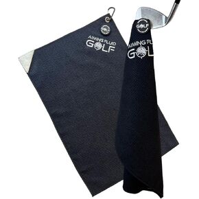Multi-Function Magnetic Golf Towel with Wash Pocket, Magna-Anchor Technology, Waffle Pattern, Ball Scrubber – Perfect Golf Gift for Men & Women (16" x 24", Sunday Red, with Magnet)