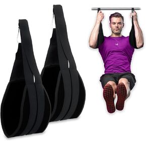 Hanging Ab Straps for Pull Up Bar, 1 Pair Ab Straps Exercise Equipment for Rip Resistant And Padded Arm Support for Ab Workout, Ab Sling Straps for Knee & Leg Raises, for Men And Women