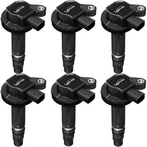 BDFHYK Ignition Coils UF553 and Iridium Spark Plug 5019 Compatible with Edge Flex Fusion Taurus Lincoln MKS MKT MKX MKZ Mercury Sable V6 3.5L 3.7L Replaces UF595 5C1652 C1595 DG520 E1053 Set of 6