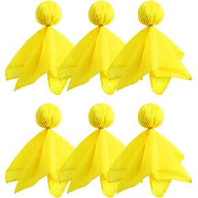 lasenersm 6 Pieces Football Referee Flag Tossing Flags Football Penalty Flag Football Challenge Flags for Party Accessory, Yellow