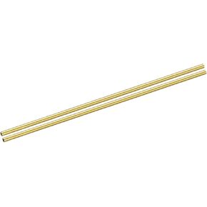 METALLIXITY Brass Tube(2mm OD x 0.5mm Wall T x 100mm L) 2Pcs, Straight Tubing - for Home Furnishing, Machinery, DIY Handicraft