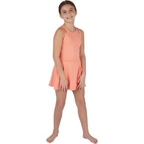 Yogalicious Girls 3 Piece Set Sunrise Cut-Out Tank + Tulip Hem Skort + Scrunchie