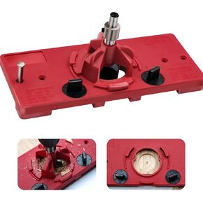 35mm Concealed Hinge Jig, Cabinet Hardware Jig, Aluminum Alloy Hinge Boring Hole Drill Drill Guide Locator for Hinge Opening, Hole Drilling, Cabinet Jig for Handles and Pulls on Drawers/Cabinets/Doors