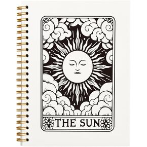 The Reader Tarot Cards Notebook Journal, Book Lovers Tarot Lovers Readers Gifts, Gothic Notebook Spiral Bound Writing Journals for Schools Classrooms, Black Hardcover Spiral Notebook 5.5x8.3