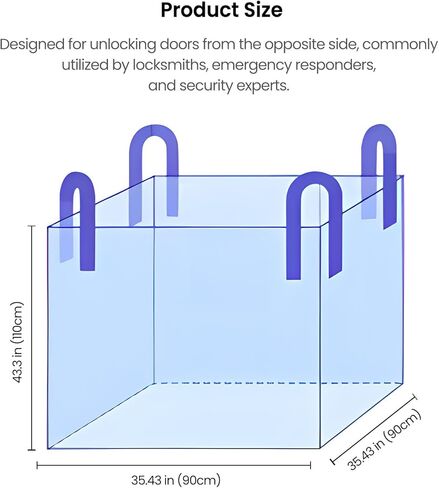 10 قطع من أكياس FIBC السائبة، حقيبة 1.5 طن، 35 بوصة طول × 35 بوصة عرض × 43 بوصة ارتفاع، 3300 رطل، أكياس كبيرة قابلة للفتح مع إغلاق من الأعلى، أكياس بولي بروبيلين منسوجة مع قاعدة مسطحة محكمة الغلق، حقيبة رمل شديدة التحمل، 4 حلقات الرفع in Kuwait