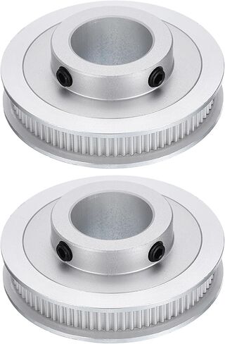 uxcell 2pcs GT-2 Pulley Synchronous Wheel 80 Teeth 20mm Bore, Fit with 6mm Width Belt, Aluminum Alloy Timing Pulley Wheel for 3D Printer, CNC Machine in Saudi Arabia