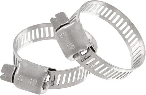 30 حزمة من مشابك خرطوم الفولاذ المقاوم للصدأ، نطاق تثبيت قابل للتعديل 1/4 بوصة إلى 1/2 بوصة (6 مم - 12 مم) مشابك خرطوم محرك ترس دودي، مشابك خرطوم أنبوب الأنابيب للسباكة والسيارات والميكانيكية in Kuwait