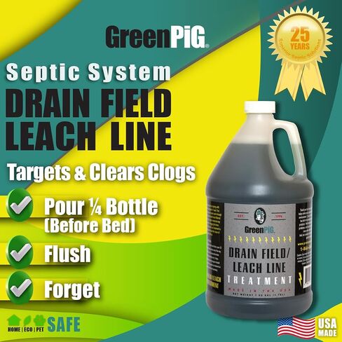GREEN PIG Drain and Leach Field Quart: Quickly Clears Clogs, Back-Ups, Removes Foul Odors, Septic Tank Treatment, in Saudi Arabia