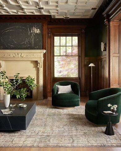 مجموعة Loloi II Margot Collection MAT-01 عتيقة/حكيمة 8'-6" x 11'-6"، 0.38 بوصة سميكة، سجادة منطقة، feat.CloudPile، ناعمة، متينة، مطبوعة، ميدالية، كومة منخفضة، غير قابلة للتساقط، سهلة سجادة غرفة المعيشة نظيفة in Kuwait