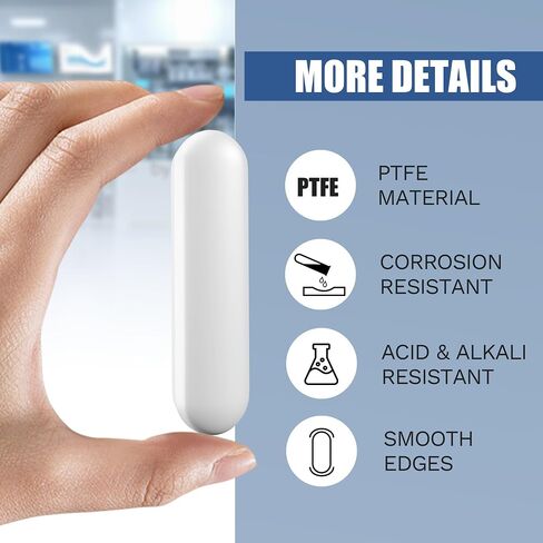 15PCS 30mm/1.18 Inch PTFE Magnetic Stirrer Mixer Stir Bar, Laboratory Magnetic Stir Bar, Stir Plate Bars in Saudi Arabia