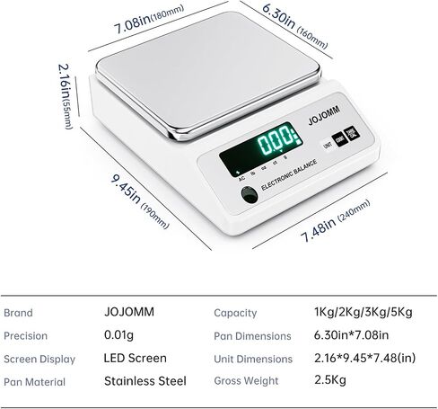 Lab Scale 5000g x 0.01g High Precision Electronic Balance,0.01g Accurate Analytical Balance Lab Scale,Digital Industrial Scientific Gram Scale for Kitchen,Lab,Jewelry,5000g,0.01g in Saudi Arabia