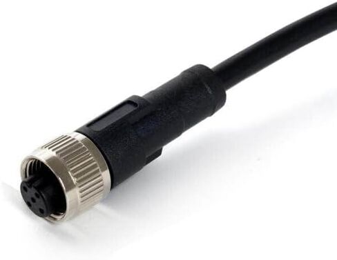 M12 Cable A-Code Single Female Head Straight Connector Aviation Socket Electrical Cable (3 Pin 2M/6.6ft Cable) in Kuwait